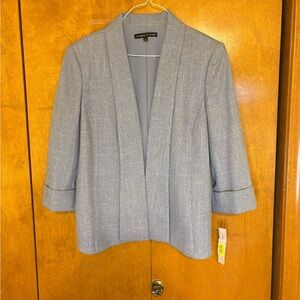 Preston & York Women's‎ Size 14 Gray Blazer 3/4 sleeve NWT